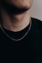 5 mm Curb Chain Necklace 50 cm – Gold Plated or White Gold