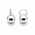 Gold Plated / White Gold Plated Ball Drop Hoop Earrings