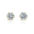 6mm Cubic Zirconia Stud Earrings – Gold Plated