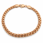 Bismarck Chain Bracelet – Rose Gold Plated Copper, 4mm, 6mm & 8mm