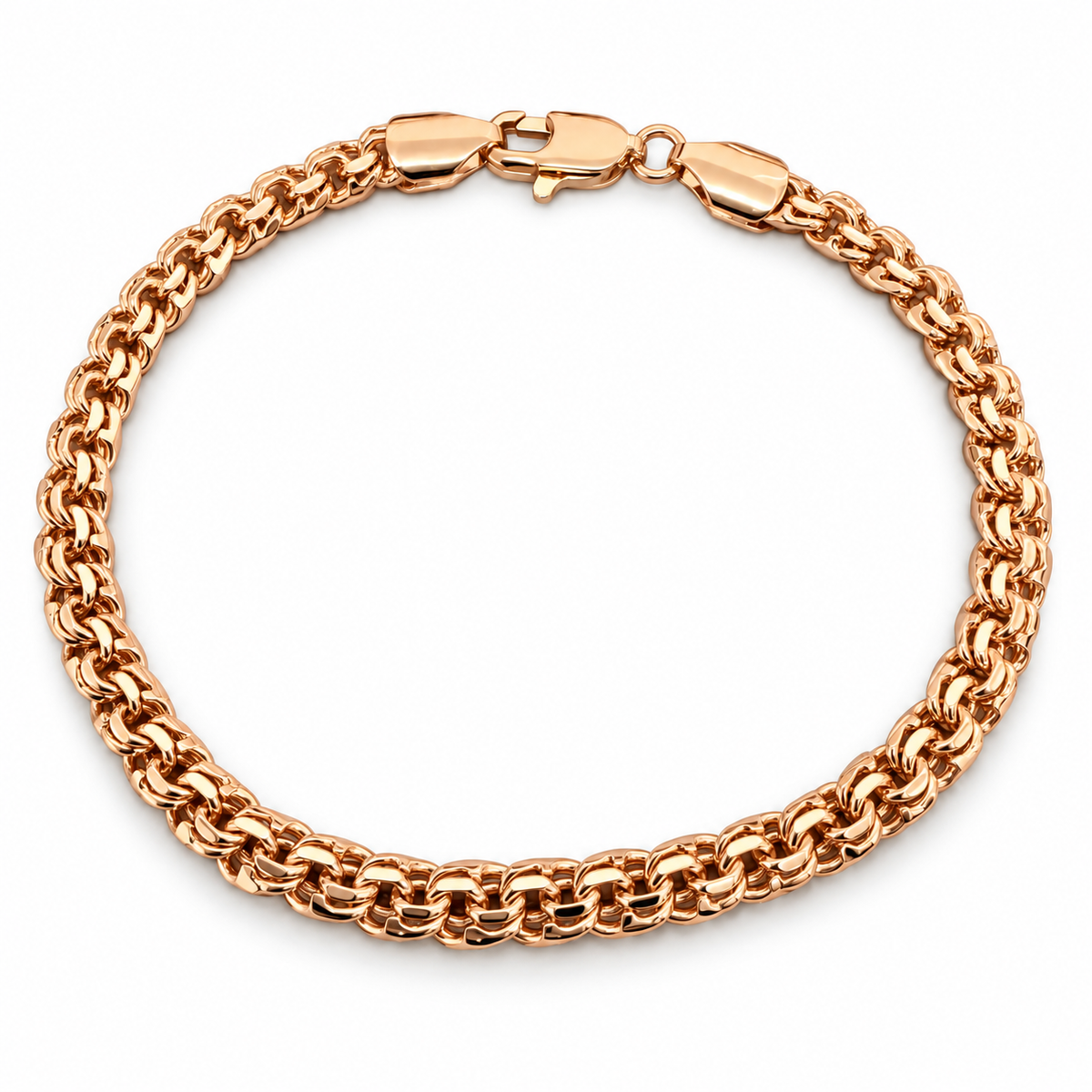 Bismarck Chain Bracelet – Rose Gold Plated Copper, 4mm, 6mm & 8mm