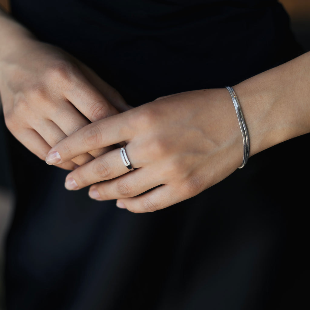 Double Snake Chain Bracelet – Stainless Steel, Adjustable 17+4 cm