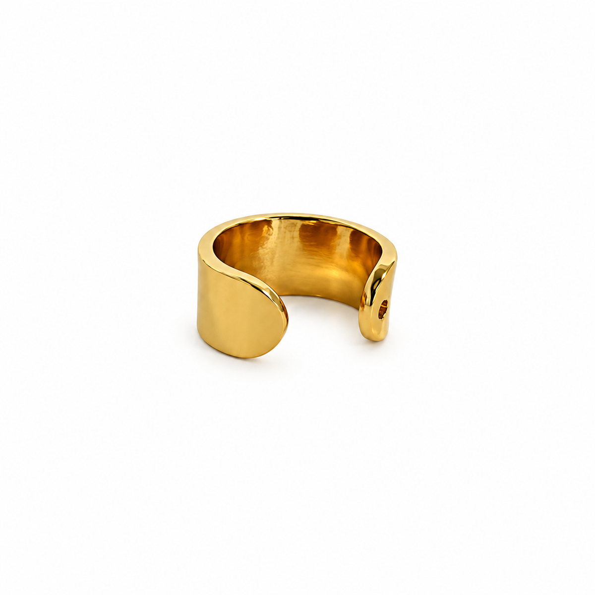 Wide Stainless Steel Ear Cuff – Non-Tarnish, Hypoallergenic, No Piercing, Gold or Silver
