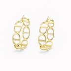 Gold Plated Hoop Earrings 40mm | Sterling Silver Post