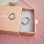 Silver Textured Mini Hoop Earrings 1.5cm