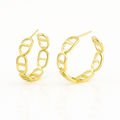 Gold Plated Hoop Earrings 40mm | Sterling Silver Post