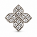 Sparkling Floral Pendant – Gold or White Gold Plated, 18 mm