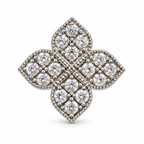 Sparkling Floral Pendant – Gold or White Gold Plated, 18 mm