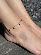 Clover Charm Anklet – Stainless Steel, Adjustable 21+5 cm