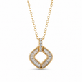 Geometric CZ Pendant Necklace – Gold Plated & Silver Finish | Hypoallergenic | 40+5 cm