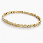 CZ Tennis Bangle Bracelet – Gold Plated, 6 cm