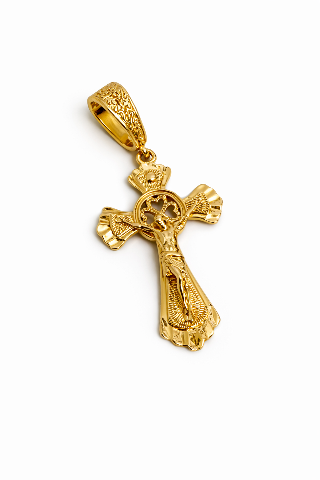 Rose Gold Plated Ornate Pendant Charm – Hypoallergenic Statement Pendant 5.5 × 2.5 cm / 2.17 × 0.98”