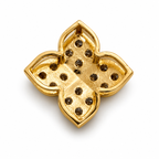 Sparkling Floral Pendant – Gold or White Gold Plated, 18 mm