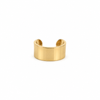 Wide Stainless Steel Ear Cuff – Non-Tarnish, Hypoallergenic, No Piercing, Gold or Silver
