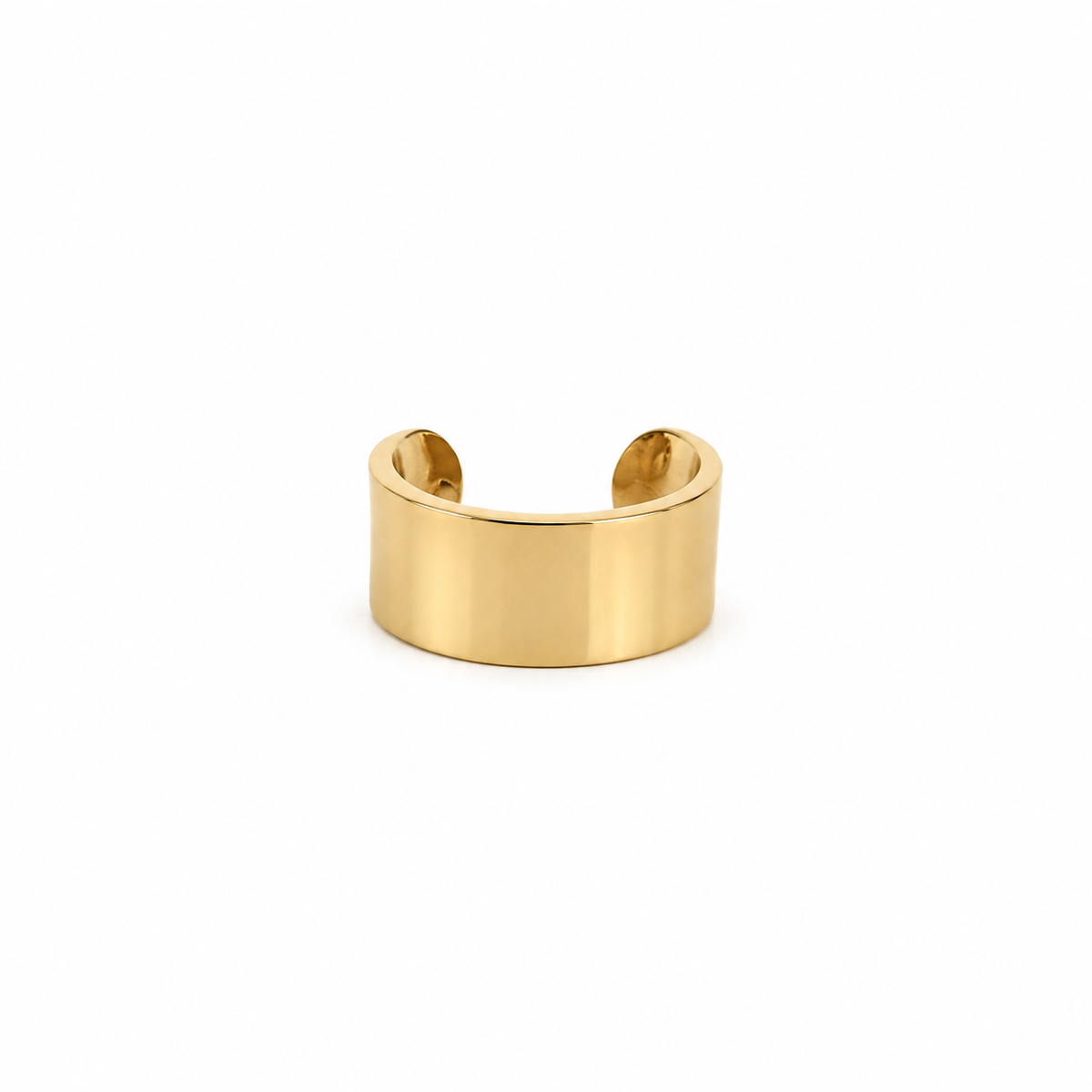 Wide Stainless Steel Ear Cuff – Non-Tarnish, Hypoallergenic, No Piercing, Gold or Silver