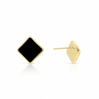 Geometric Stud Earrings | Gold Plated Studs 1 cm