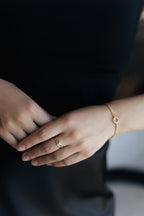 CZ Circle Charm Bracelet – Gold Plated or Rhodium, 16+5 cm