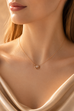 Rose Gold Plated Star Pendant Necklace – Hypoallergenic CZ Necklace 40+5 cm / 15.7”+2”