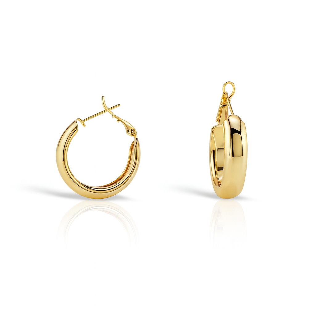 Hoop Earrings | Gold Plated Hoops 2.5 cm