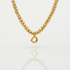 Beaded Necklace with Czech Glass and Stainless Steel – 45+5cm