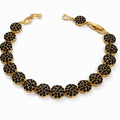 Rose Gold Plated CZ Tennis Bracelet – Black CZ / Clear CZ Crystal Bracelet for Women | Non Tarnish | 17.5 + 3 cm (6.89” + 1.18”)