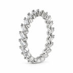 White Gold CZ Baguette Ring – Hypoallergenic, Tarnish-Resistant, Sizes 6–8