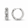 White Gold Plated Stainless Steel Hoop Earrings – Hypoallergenic, Non-Tarnish