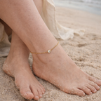 Minimalist CZ Anklet – Stainless Steel, Adjustable 21+5 cm