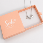 White Gold Plated Charm Necklace with Heart Pendant – Hypoallergenic Necklace 45+5 cm / 17.7”+2”
