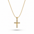 Gold Plated CZ Pendant Necklace – Hypoallergenic Statement Necklace 45 cm / 17.7”