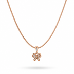 Rose Gold Plated Butterfly Pendant Necklace – CZ Butterfly Necklace 45 cm