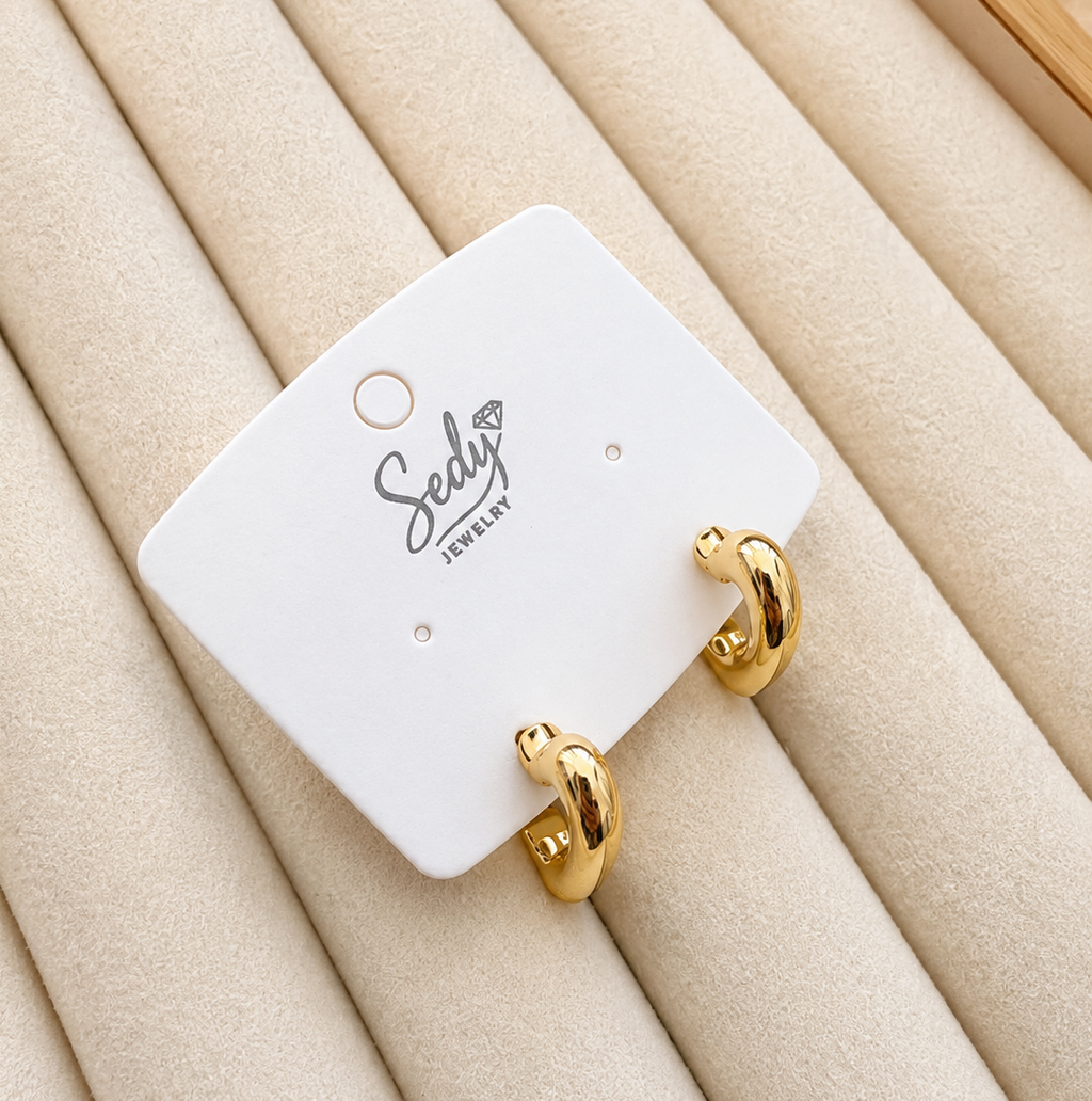 Gold Plated / White Gold Plated Mini Stud Earrings | Chunky Studs