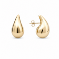 Gold Plated Teardrop Stud Earrings | Statement Studs