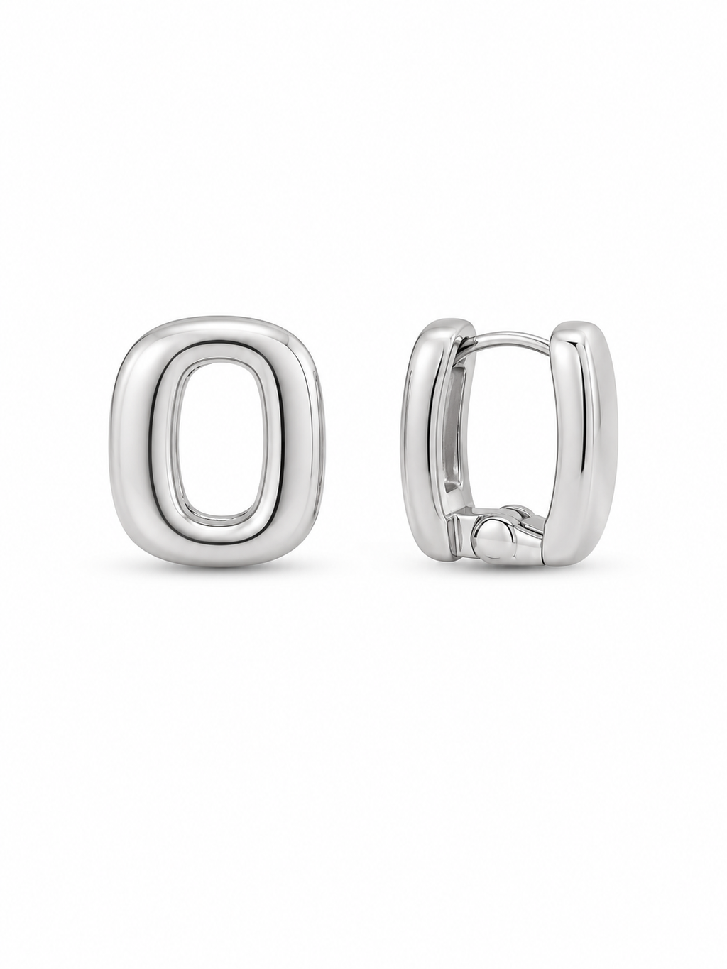 Matte Gold Plated Oval Huggie Earrings | Chunky Minimal