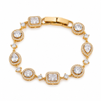 Gold Plated CZ Tennis Bracelet for Women | AAA Cubic Zirconia | Hypoallergenic | Tarnish Resistant