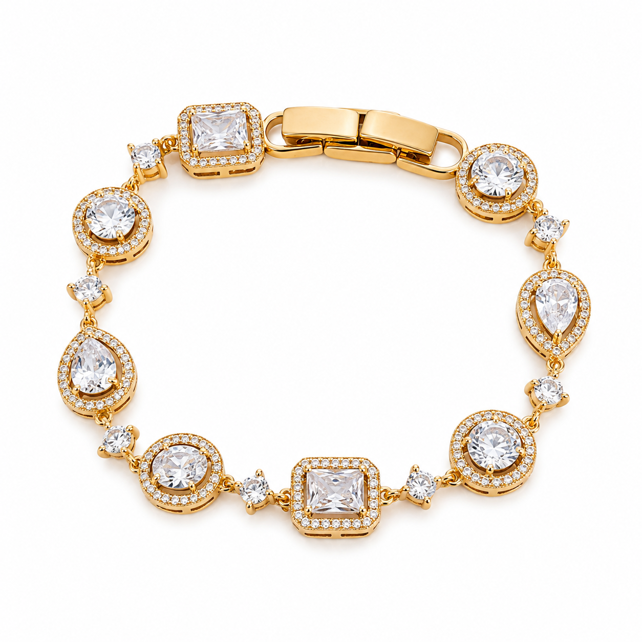 Gold Plated CZ Tennis Bracelet for Women | AAA Cubic Zirconia | Hypoallergenic | Tarnish Resistant